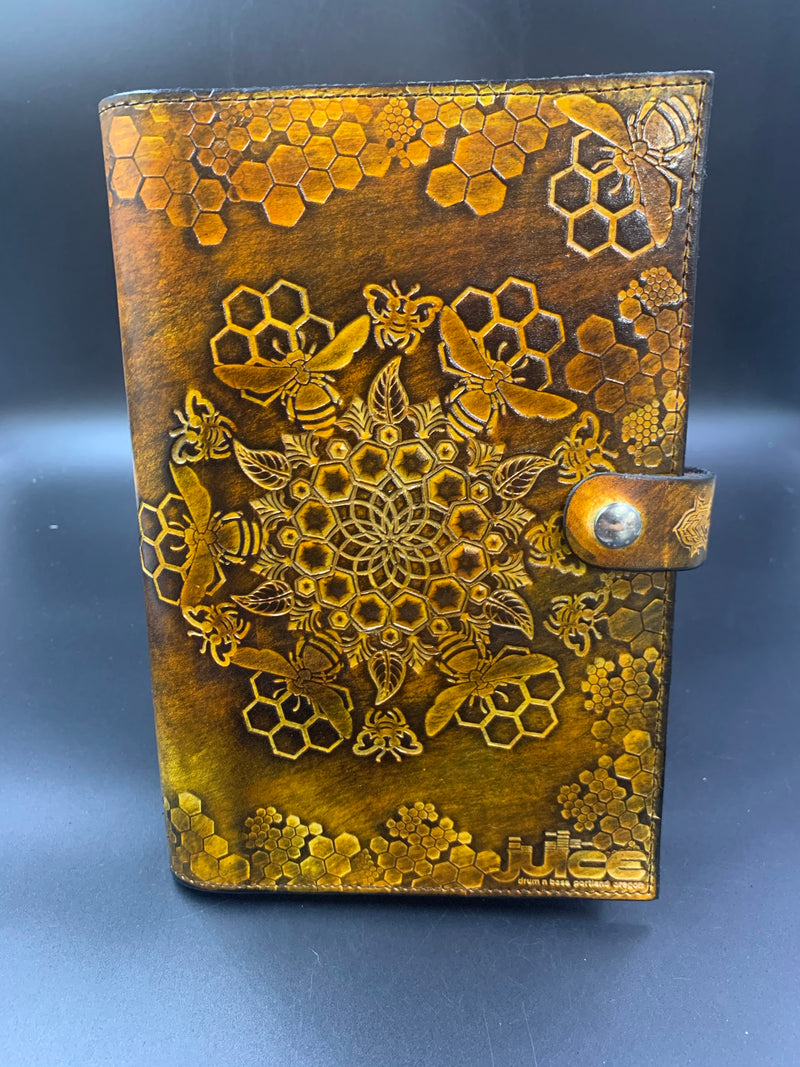 Stamped Leather Journal - Honey Bees