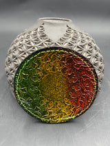 Stamped Leather Coaster - Rasta