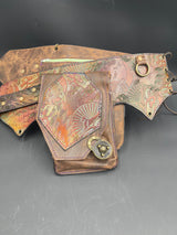 Stamped Leather Utility Hip Belt - Grateful