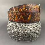 Stamped Leather Belt - Grateful Nature