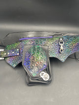 Stamped Leather Utility Hip Belt - Flower of Life